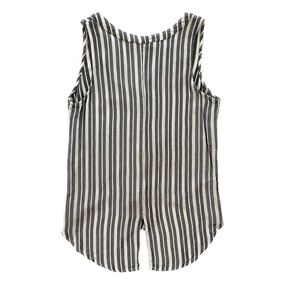 SANCTUARY Striped Sleeveless Tie Front Tank with Back Slit - Small - Picture 3 of 3